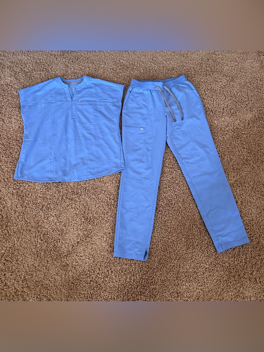 Fabletics Ceil Blue Scrub Set Small